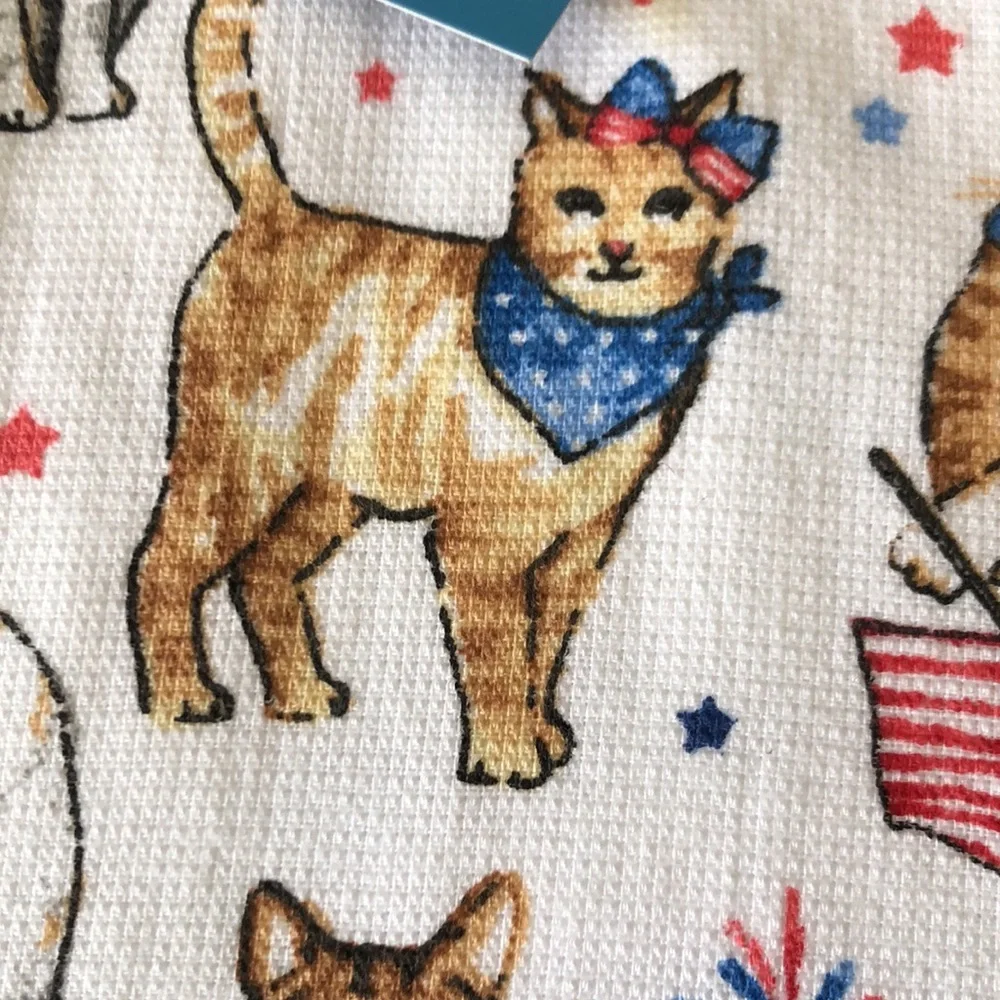 Patriotic Cat Kitchen Towel Set